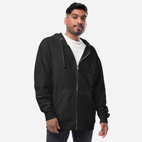 Unisex Fleece Zip Up Hoodie