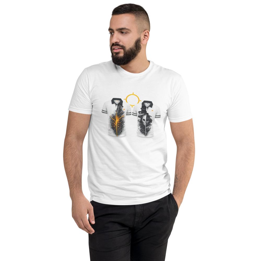 Mirrored Portal Lightning Mask Polo Shirts